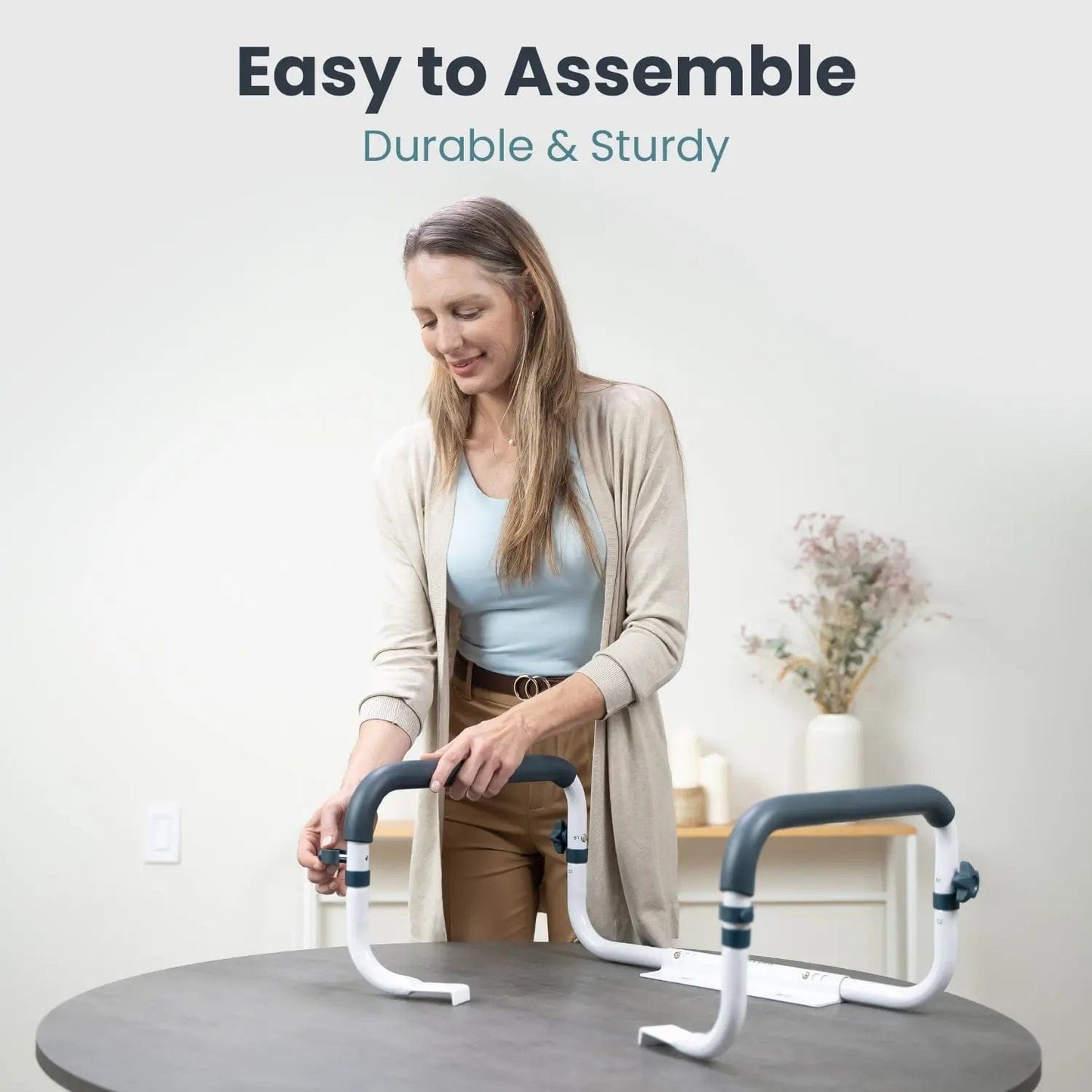 Adjustable Toilet Safety Rail (250lb Capacity)