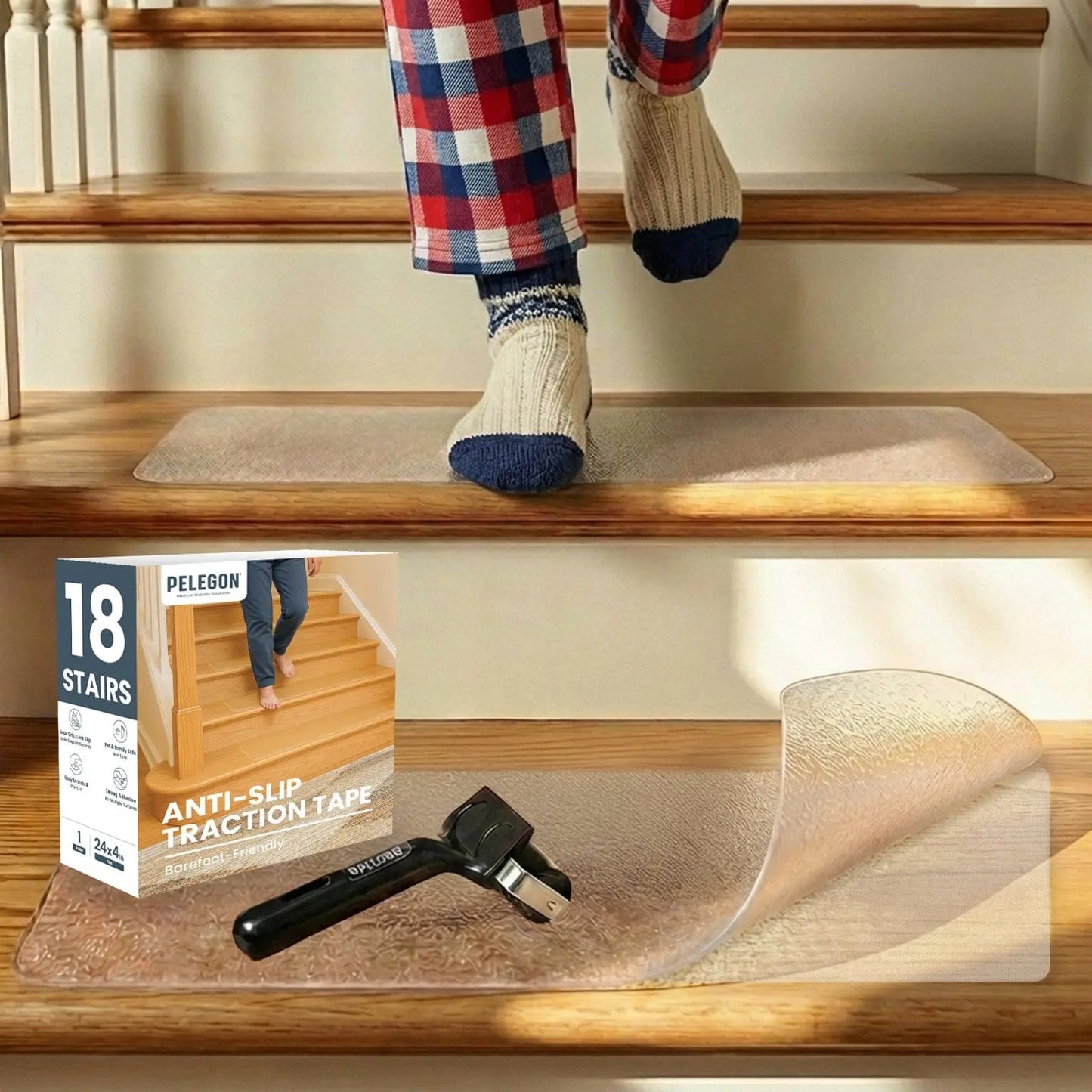 Clear Indoor Anti Slip Stair Tape