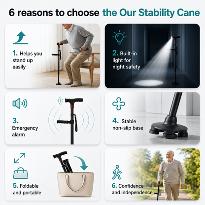 The cane that helps you stand up