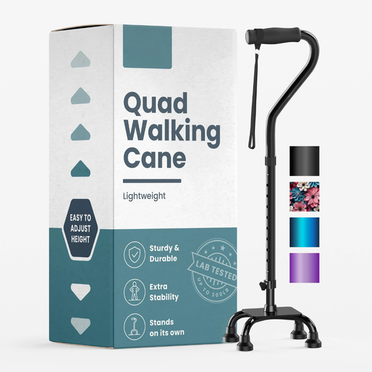Quad Cane with 4 Prong Base (300lb Capacity)