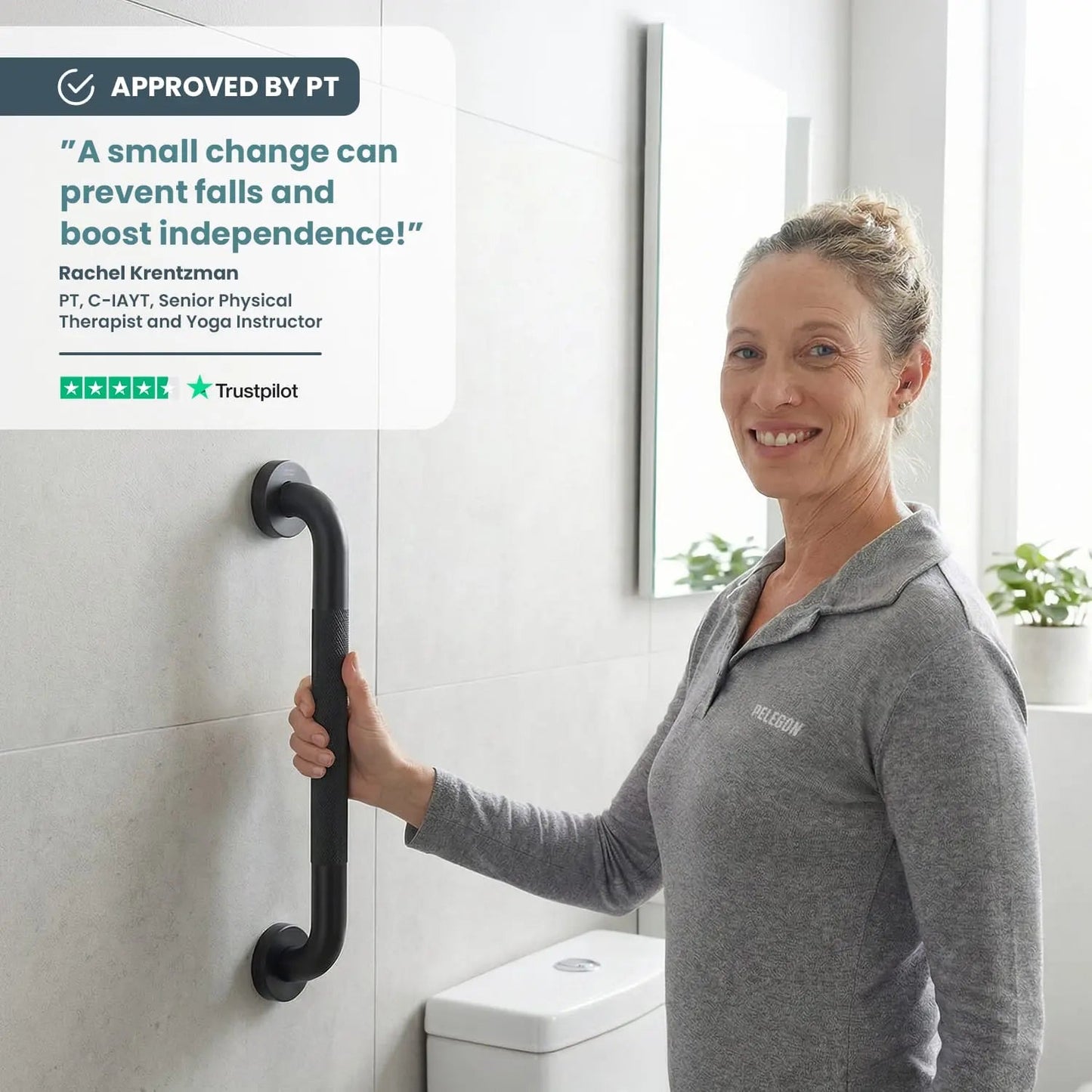 Shower Grab Bars 16” 2-Pack