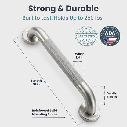 Shower Grab Bars 16” 2-Pack