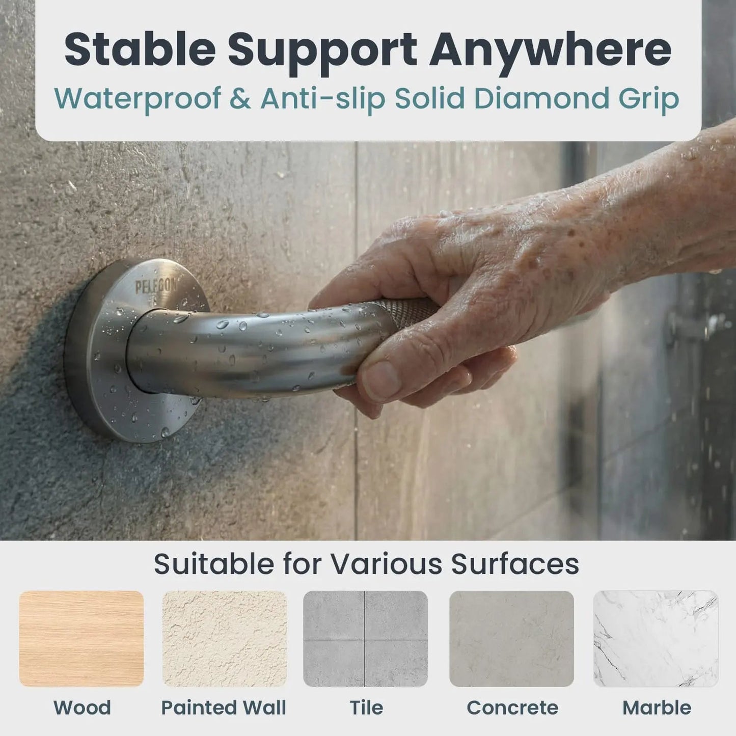 Shower Grab Bars 16” 2-Pack