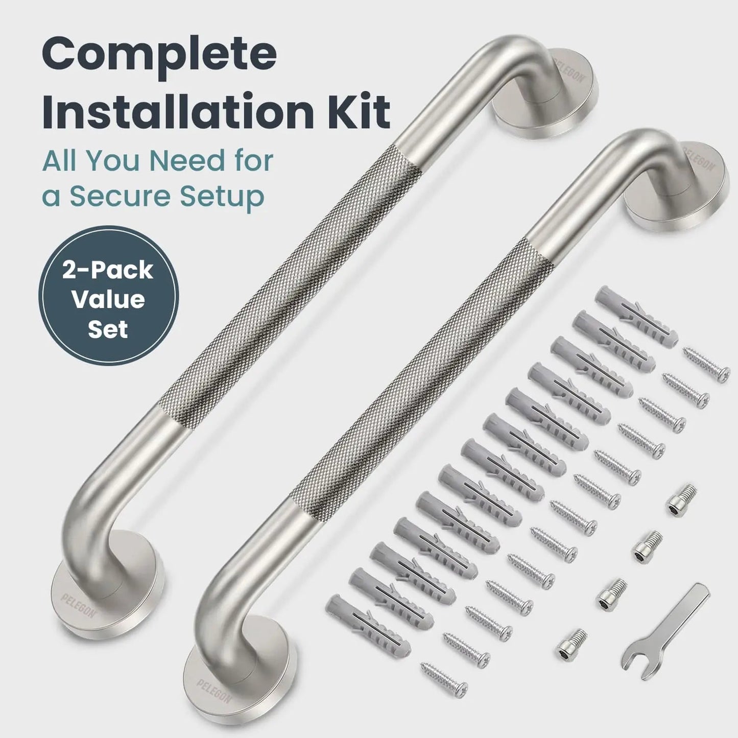 Shower Grab Bars 16” 2-Pack