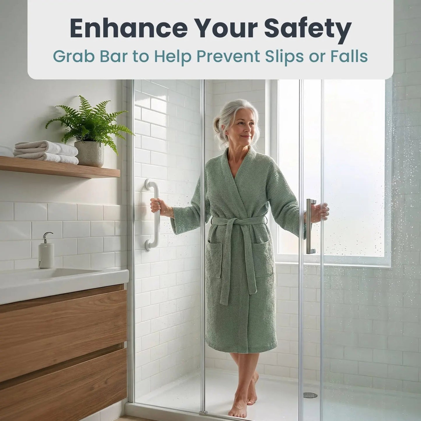 Shower Grab Bars 16” 2-Pack