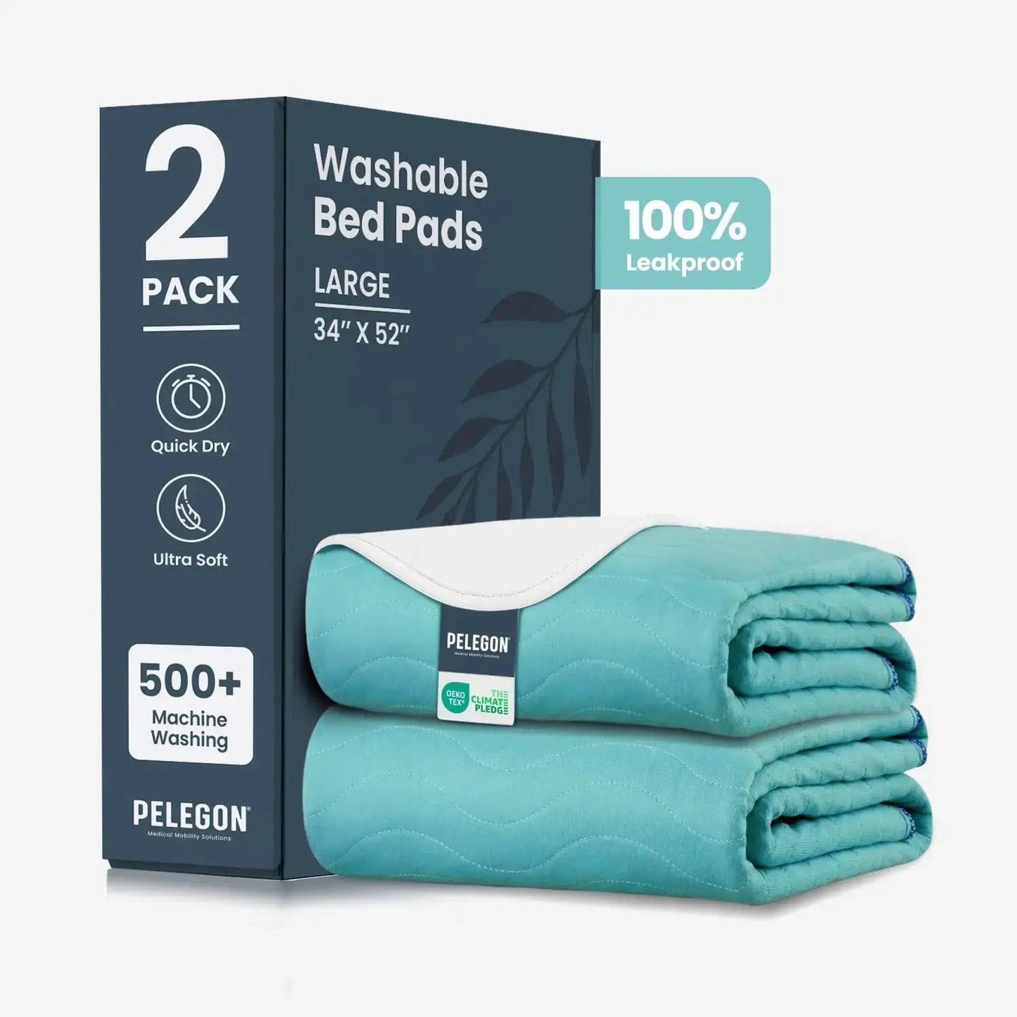 Washable Reusable Bed Pads for Incontinence (34" x 36")