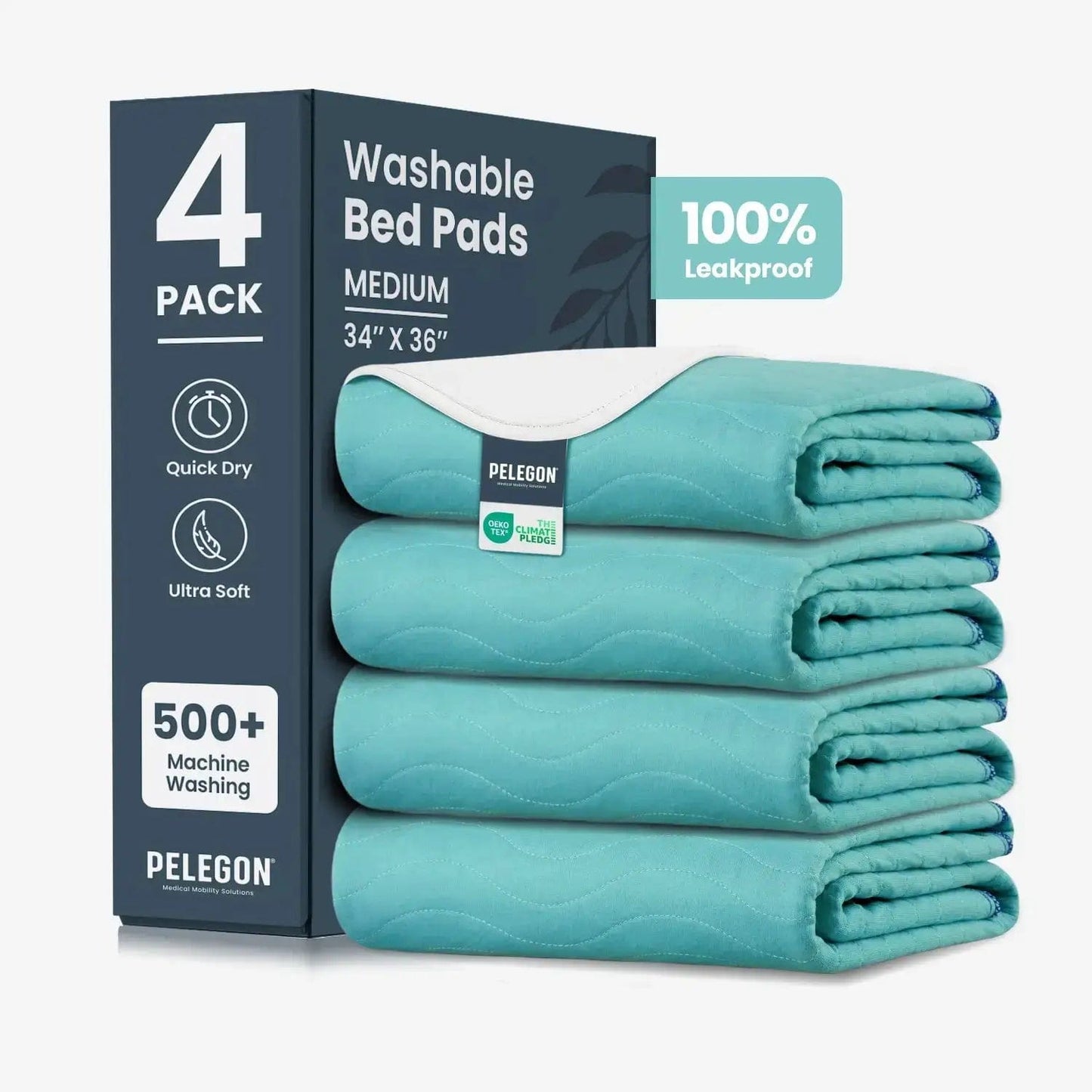 Washable Reusable Bed Pads for Incontinence (34" x 36")