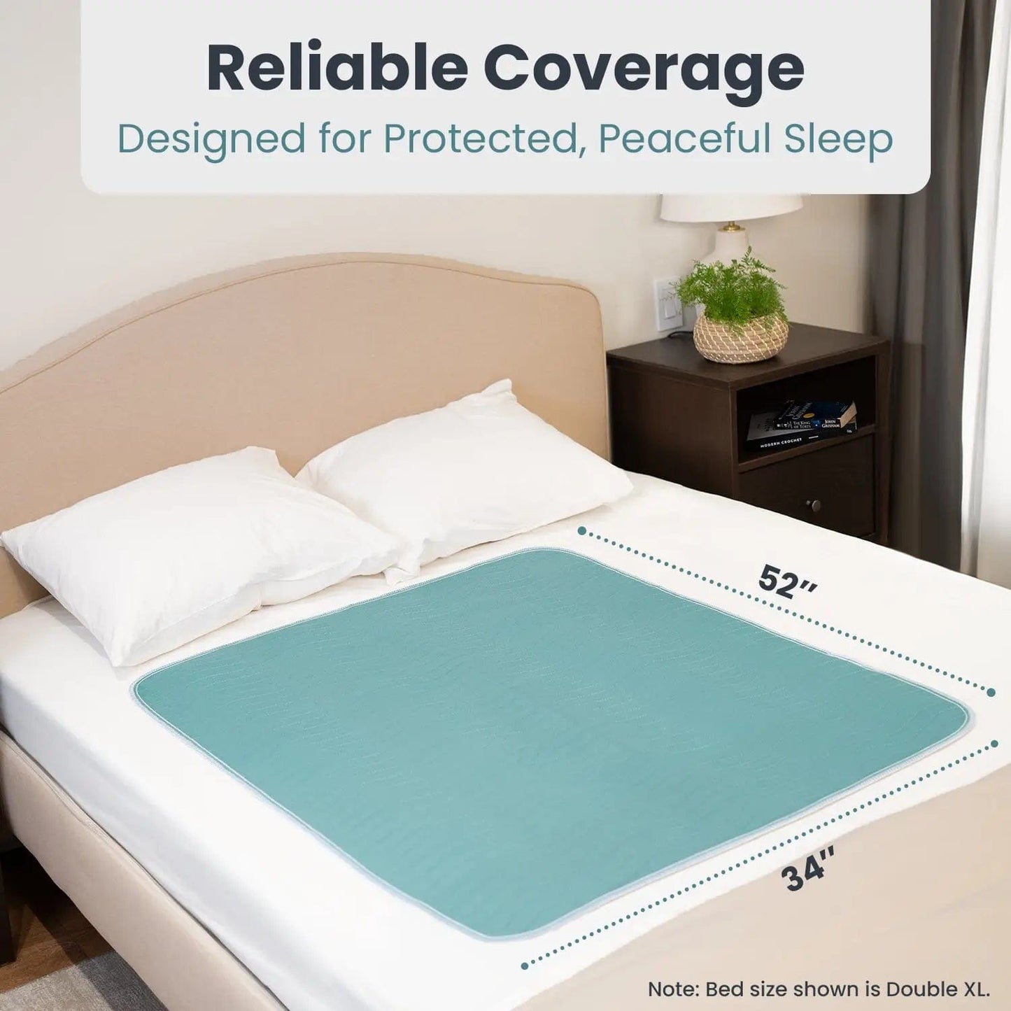 Washable Reusable Bed Pads for Incontinence (34" x 36")