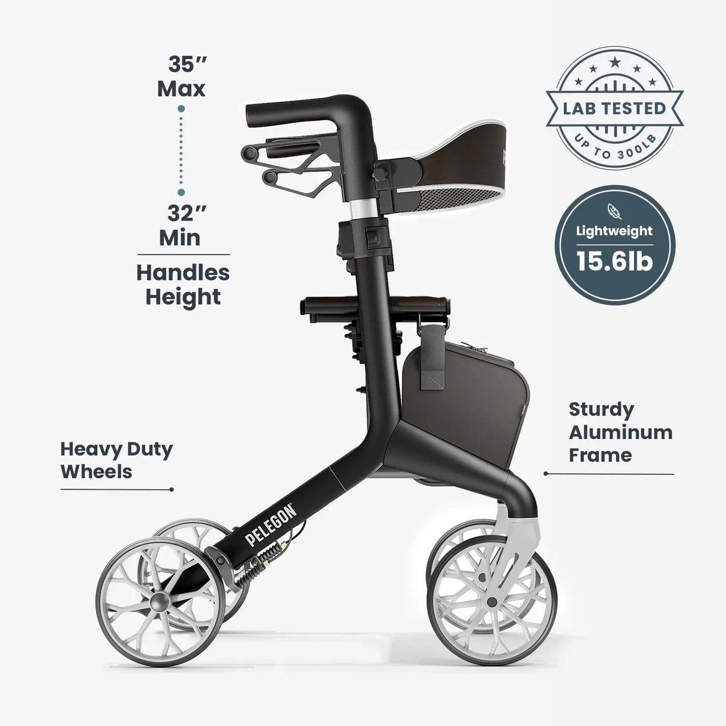 Pelegon Rollator Walker with Seat