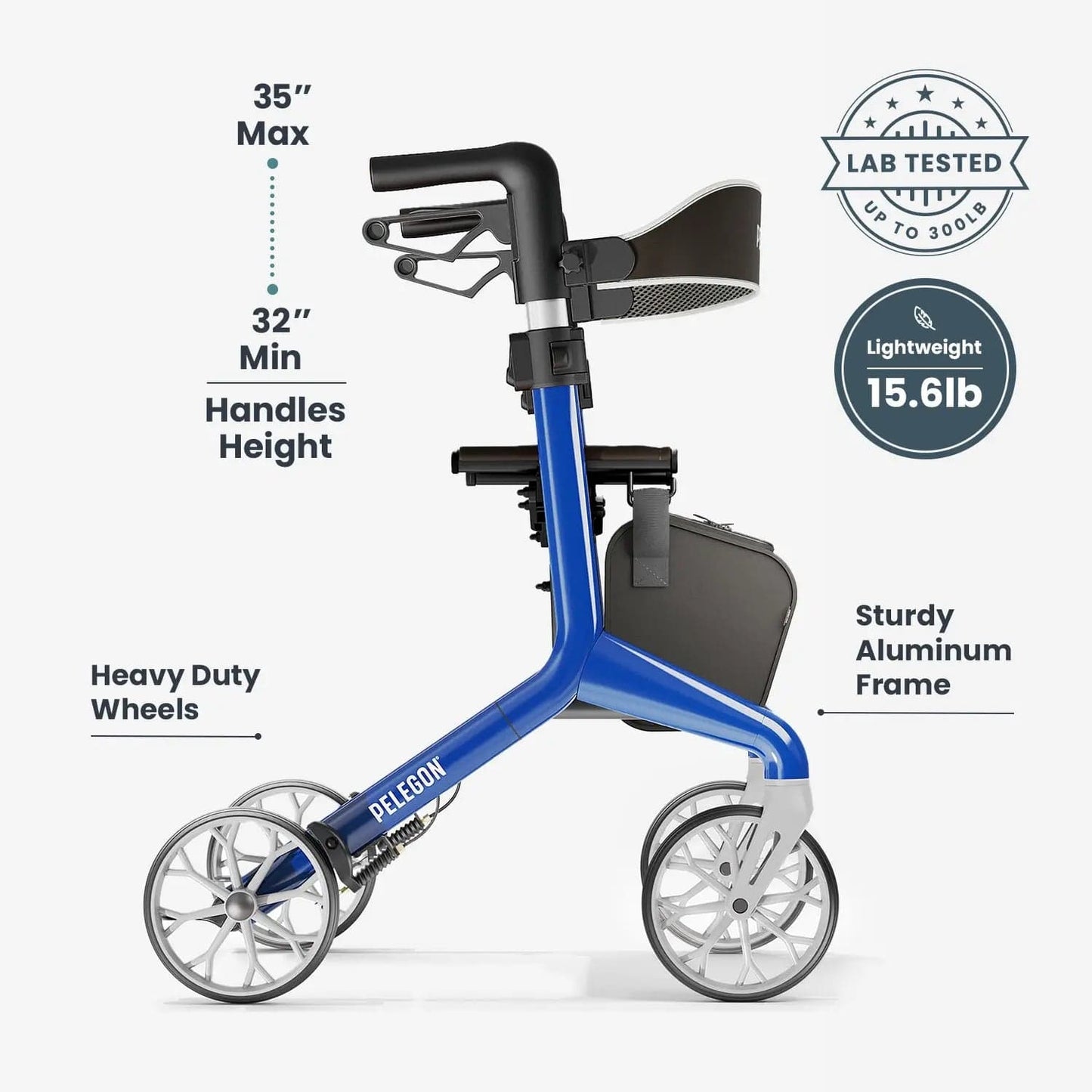 Pelegon Rollator Walker with Seat
