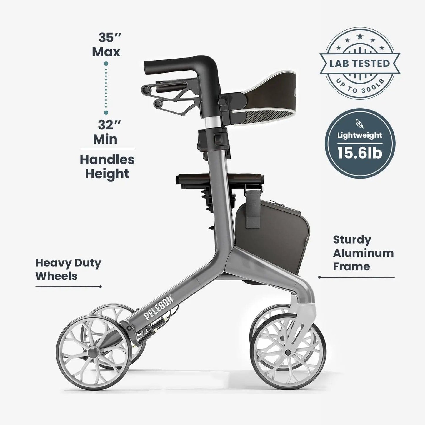 Pelegon Rollator Walker with Seat