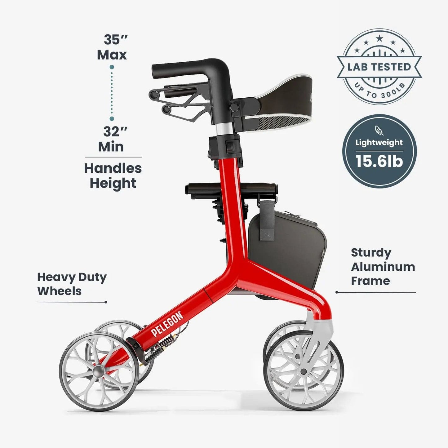 Pelegon Rollator Walker with Seat