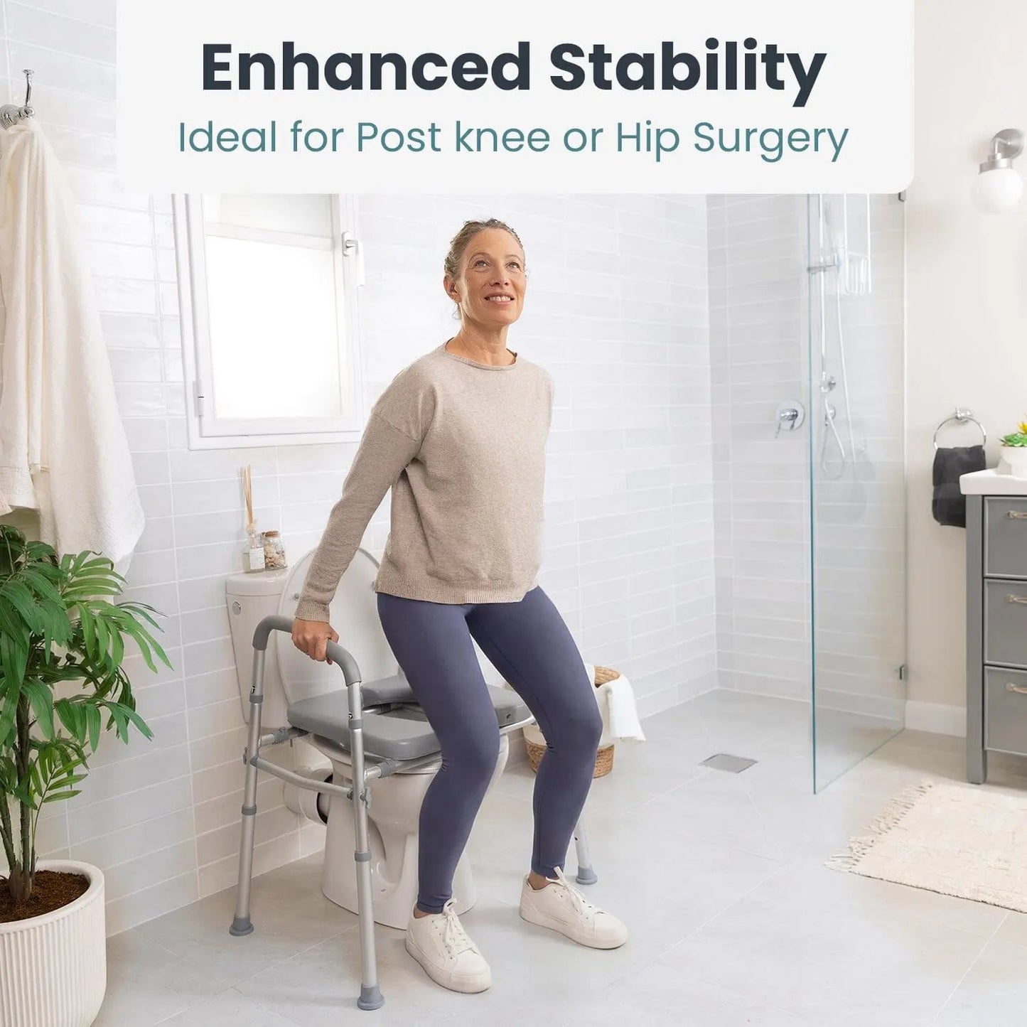 Raised Toilet Seat With Handles (400lb)