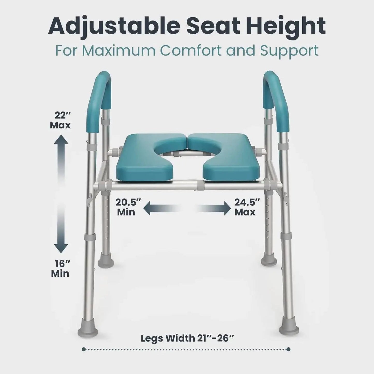 Raised Toilet Seat With Handles (400lb)