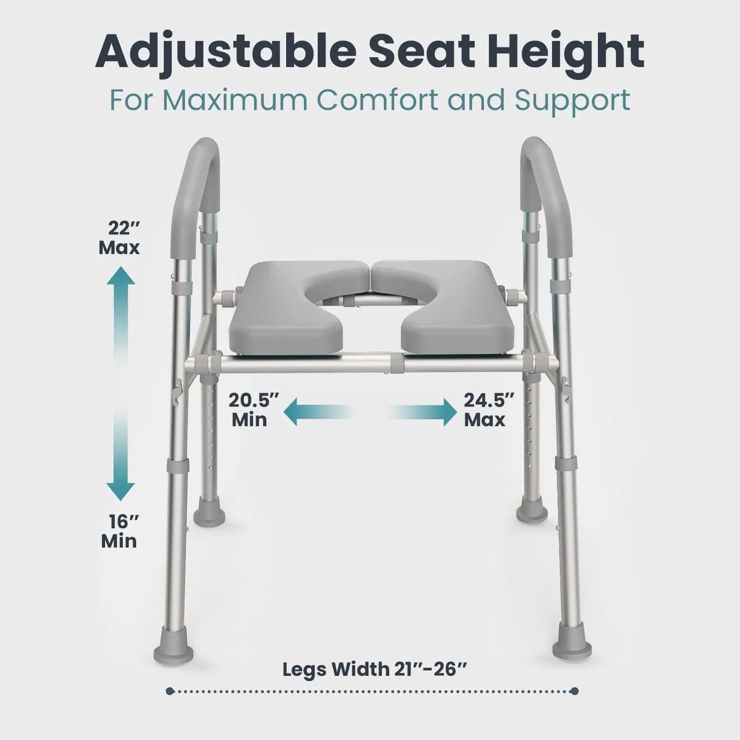 Raised Toilet Seat With Handles (400lb)