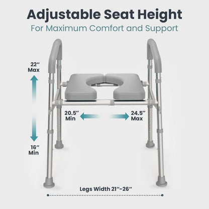 Raised Toilet Seat With Handles (400lb)