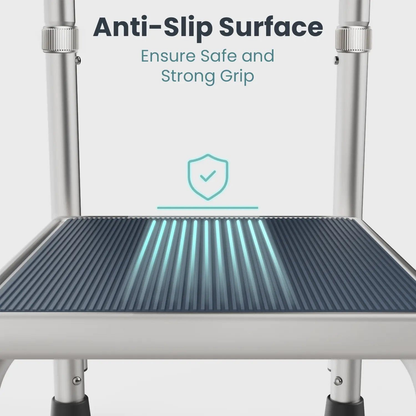 Adjustable Step Stool with Handle - 300 lb Capacity