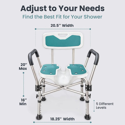 U-Shaped Shower Chair (450lb Capacity)