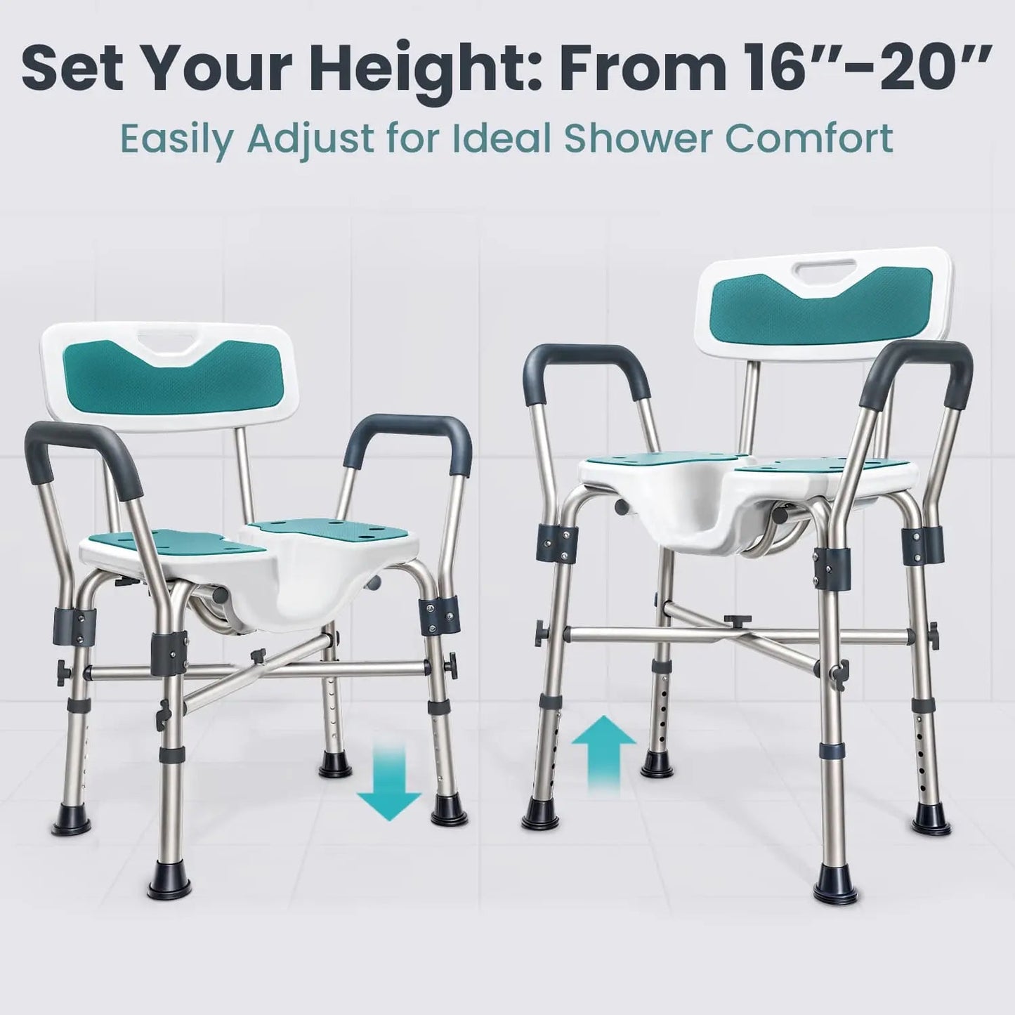 U-Shaped Shower Chair (450lb Capacity)