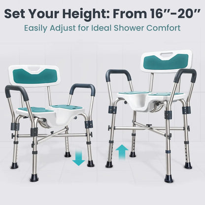 U-Shaped Shower Chair (450lb Capacity)