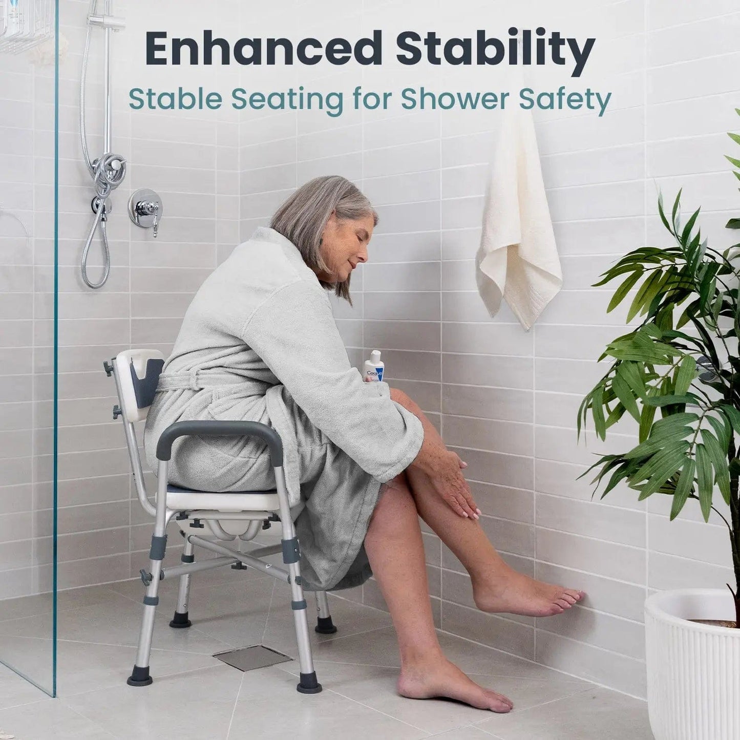 U-Shaped Shower Chair (450lb Capacity)