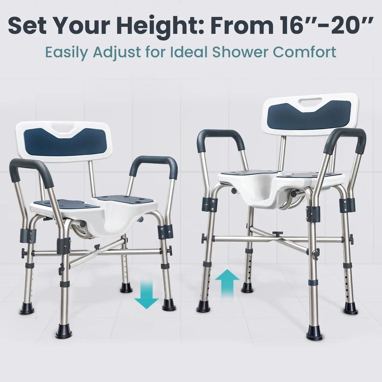 U-Shaped Shower Chair (450lb Capacity)