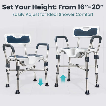 U-Shaped Shower Chair (450lb Capacity)