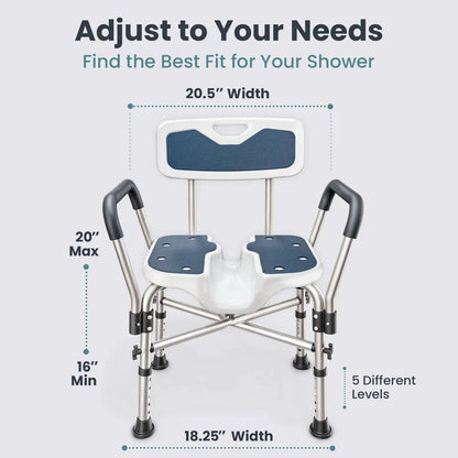 U-Shaped Shower Chair (450lb Capacity)