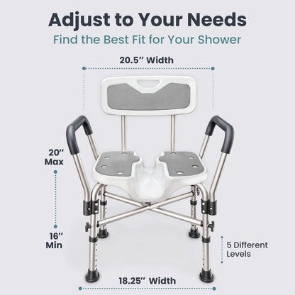 U-Shaped Shower Chair (450lb Capacity)