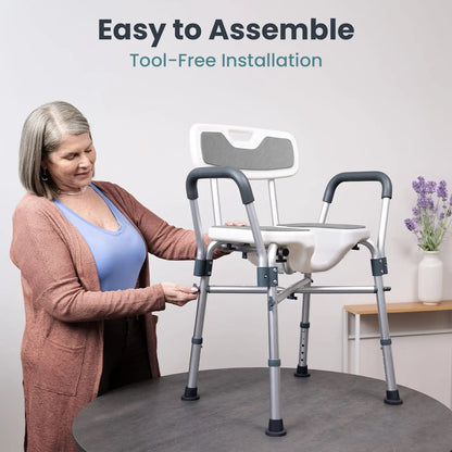 U-Shaped Shower Chair (450lb Capacity)