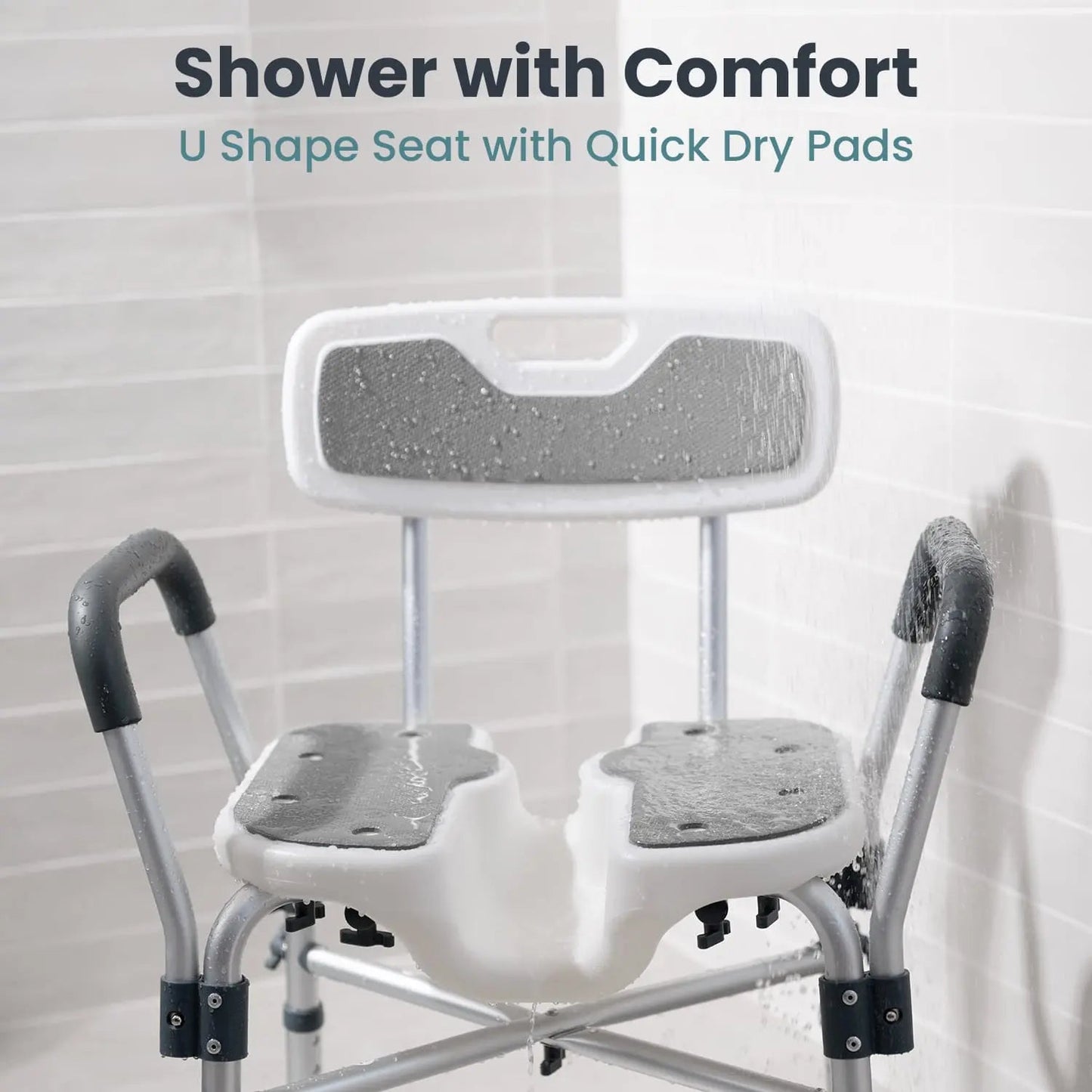 U-Shaped Shower Chair (450lb Capacity)