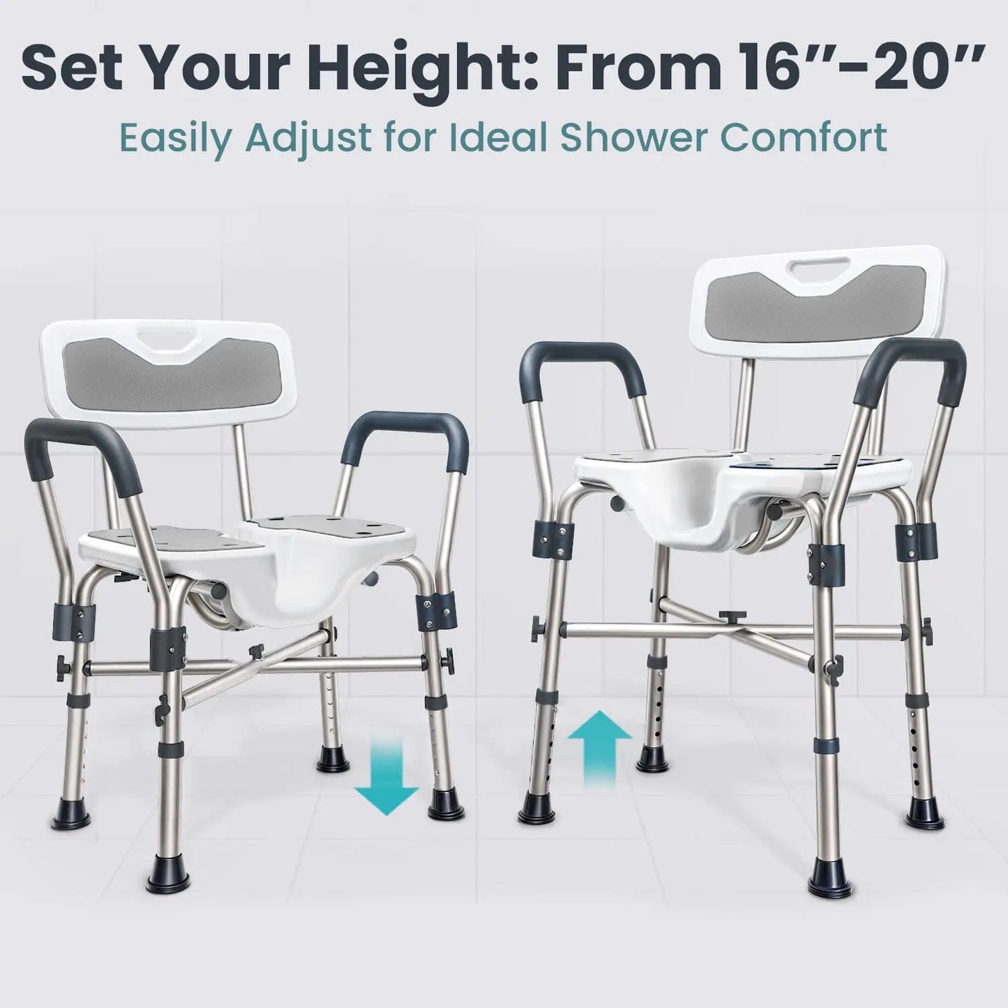 U-Shaped Shower Chair (450lb Capacity)