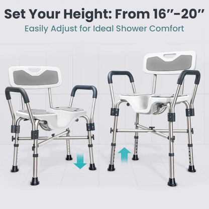 U-Shaped Shower Chair (450lb Capacity)