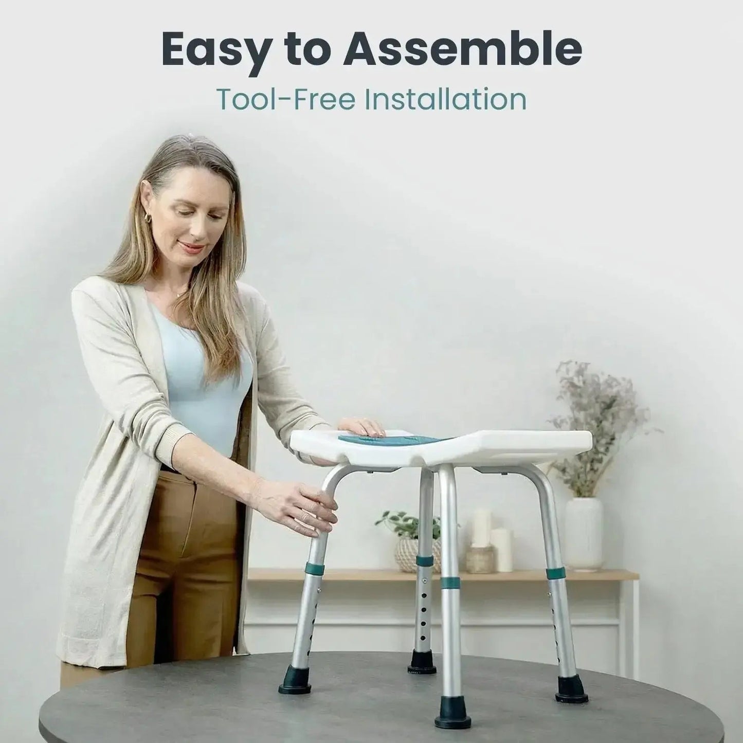 Shower Stool for Adults (300lb Capacity)