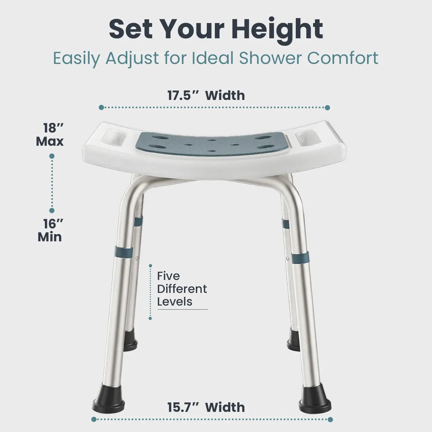 Shower Stool for Adults (300lb Capacity)