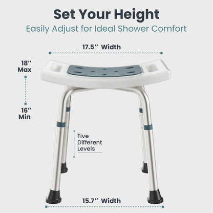 Shower Stool for Adults (300lb Capacity)