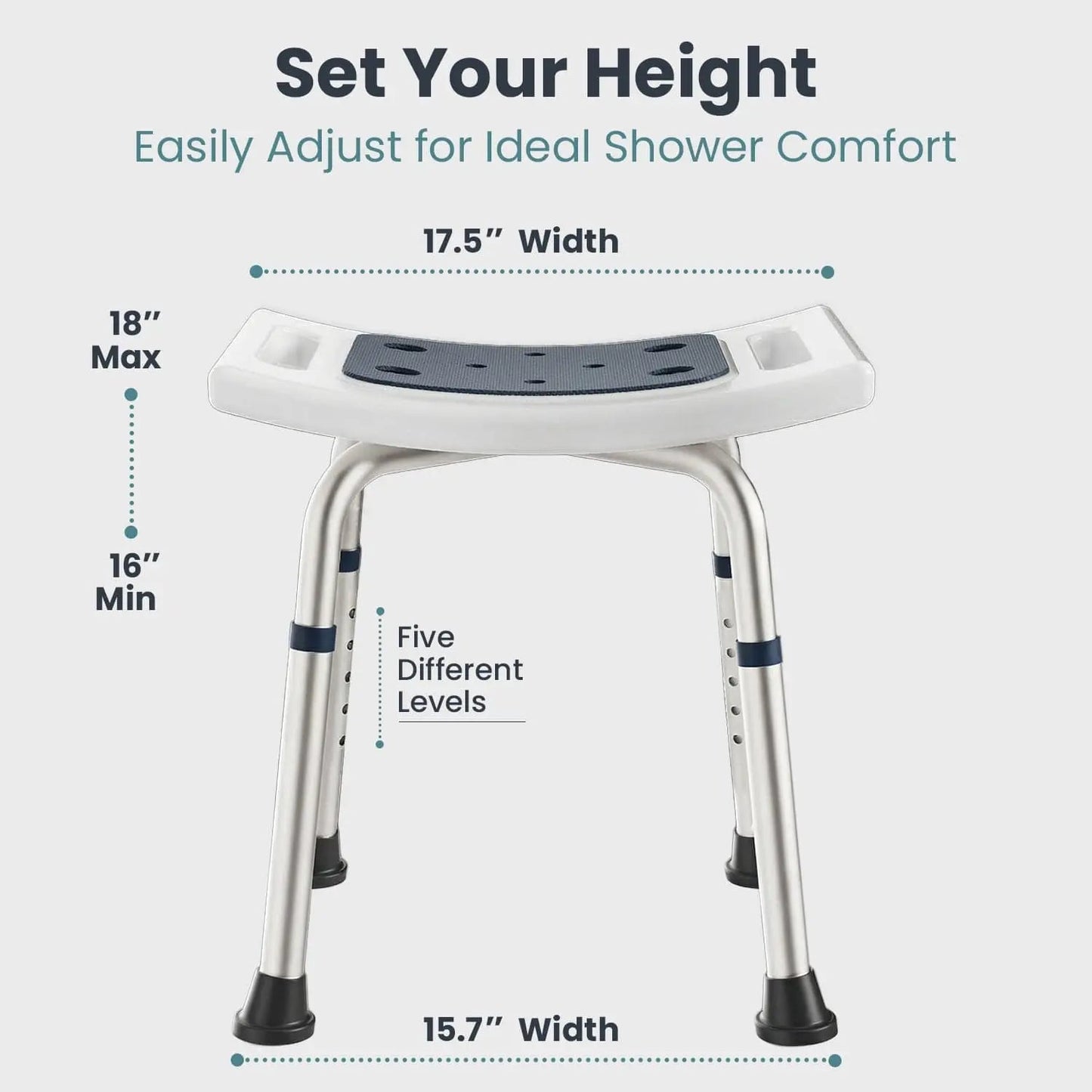 Shower Stool for Adults (300lb Capacity)