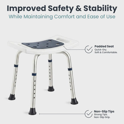 Shower Stool for Adults (300lb Capacity)