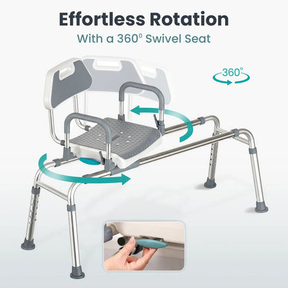 Sliding Swivel Shower Chair Transfer Bench