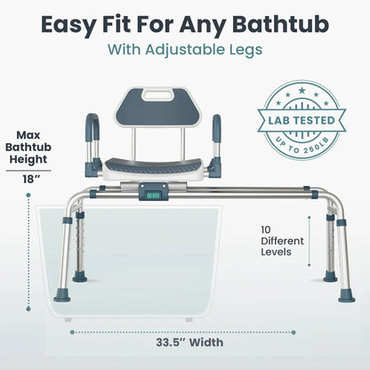 Sliding Swivel Shower Chair Transfer Bench