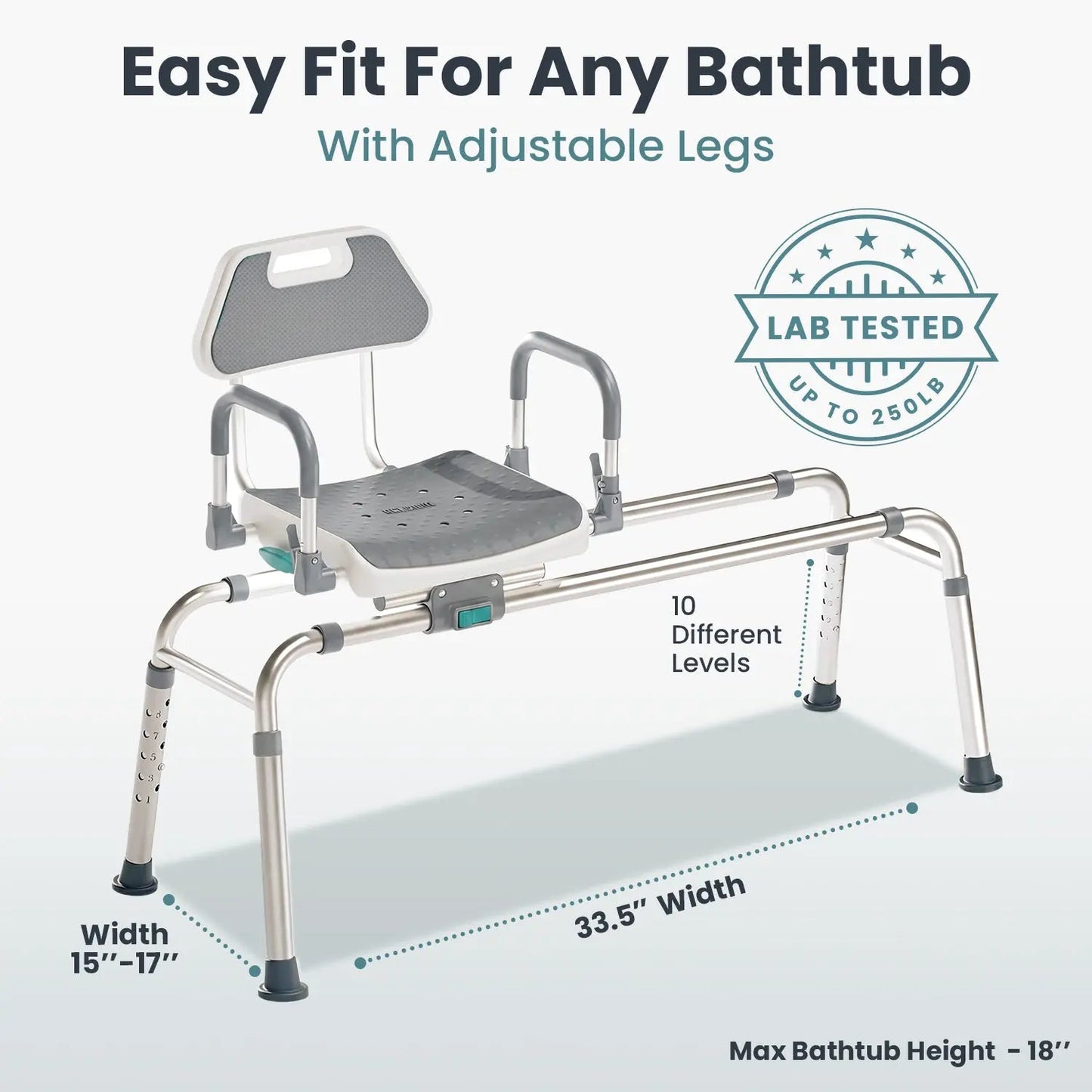 Sliding Swivel Shower Chair Transfer Bench