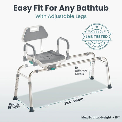 Sliding Swivel Shower Chair Transfer Bench
