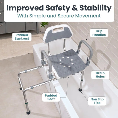 Sliding Swivel Shower Chair Transfer Bench
