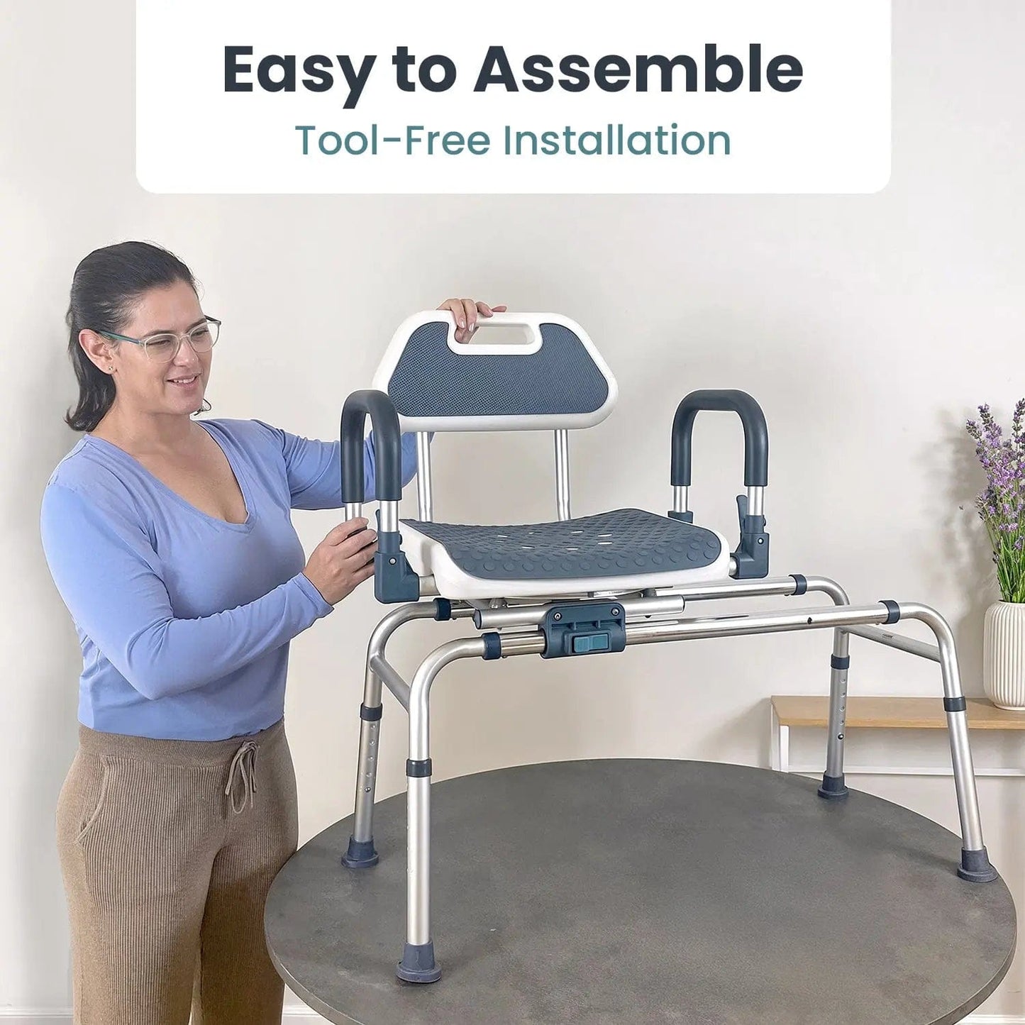Sliding Swivel Shower Chair Transfer Bench