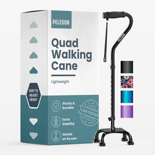 Quad Cane with 4 Prong Base (300lb Capacity)