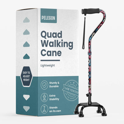 Quad Cane with 4 Prong Base (300lb Capacity)