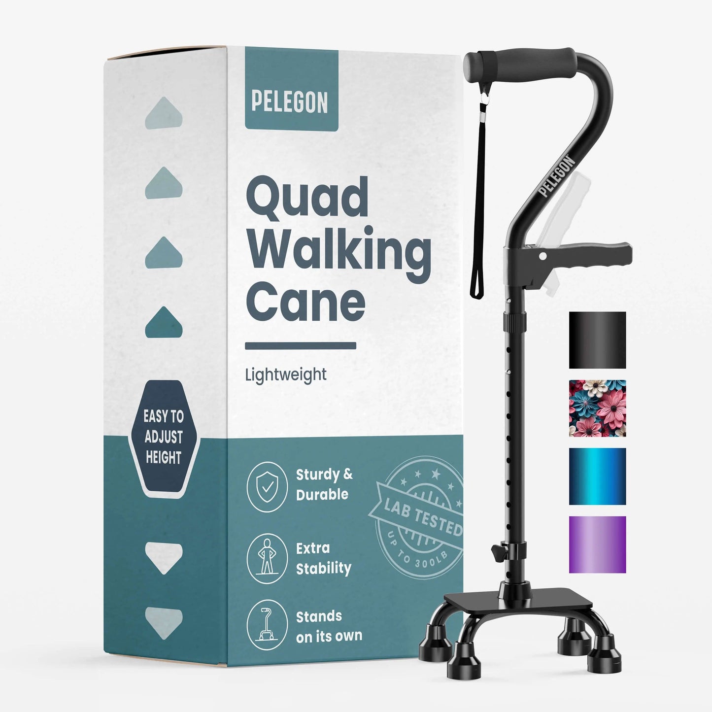 Quad Cane with Extra Handle