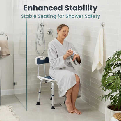 Adjustable Shower Chair with Backrest