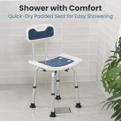 Adjustable Shower Chair with Backrest
