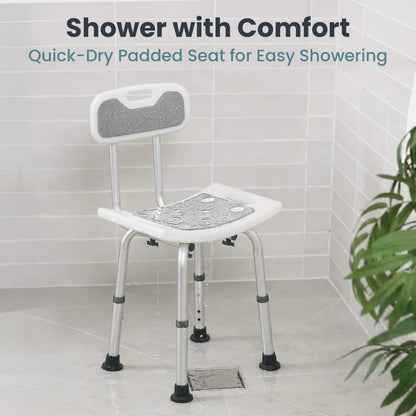 Adjustable Shower Chair with Backrest